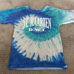 blue tie dye shirt from st. maarten! (fits like kids large)